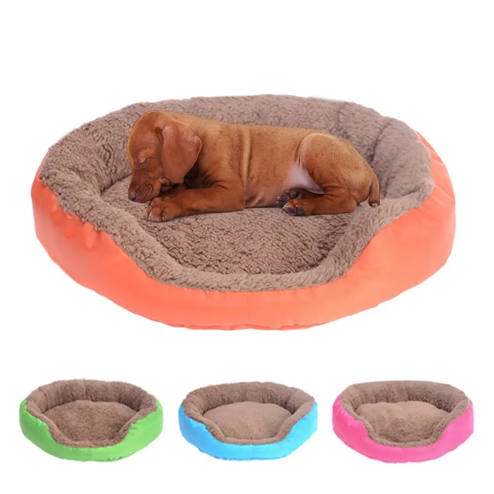 

Dog Bed Sleeping Mat Soft Round Pets Beds Winter Warm Cat Kitten Cushions Pet Supplies Dog Kennel Puppy Cats Mat