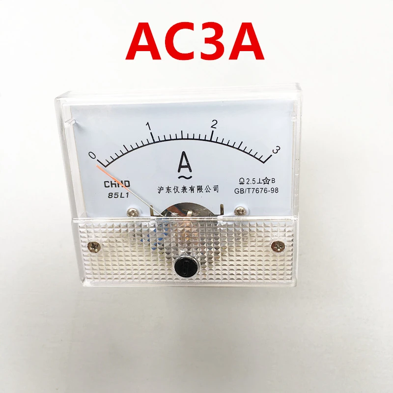 85L1 AC Analog Current Meter Panel 50mA 500mA 1A 5A 10A 20A 50A 100A Gauge Current Mechanical Ammeter wind measuring instrument