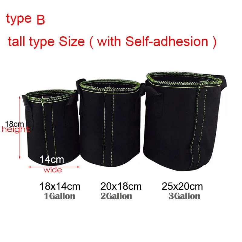 1/2/3 gallon Plant Grow Bags Nursery Pots