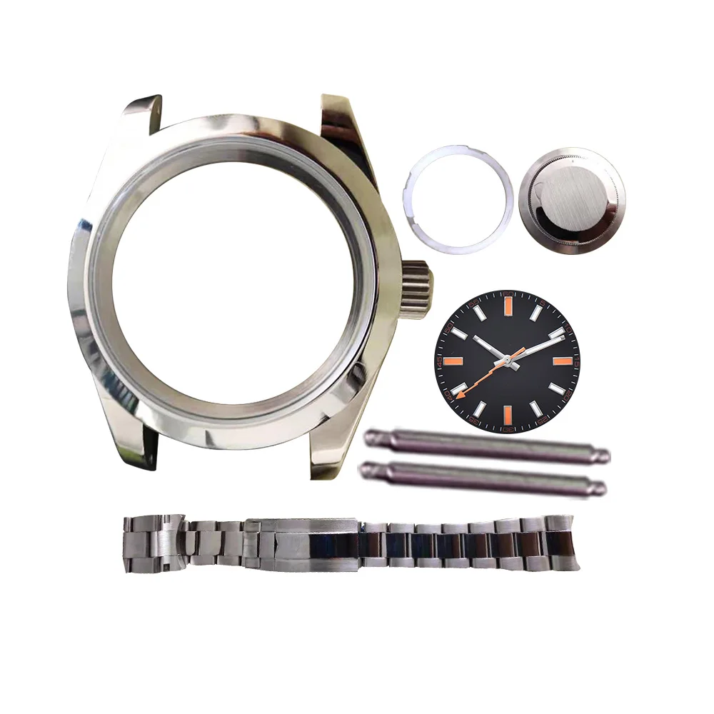 2 39 мм стерильный чехол для часов из нержавеющей стали 316L Fit ETA 2836/Miyata 8215/2813, 3804 автоматический механический механизм - Цвет: 2