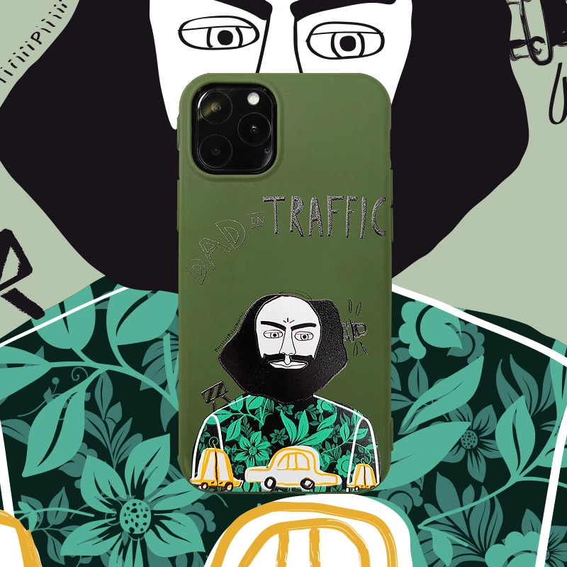 Graffiti painting personality duvet Irritability man phone case for iPhone11 Xs MAX Xr X 6 6s 7 8 plus soft TPU back cover |