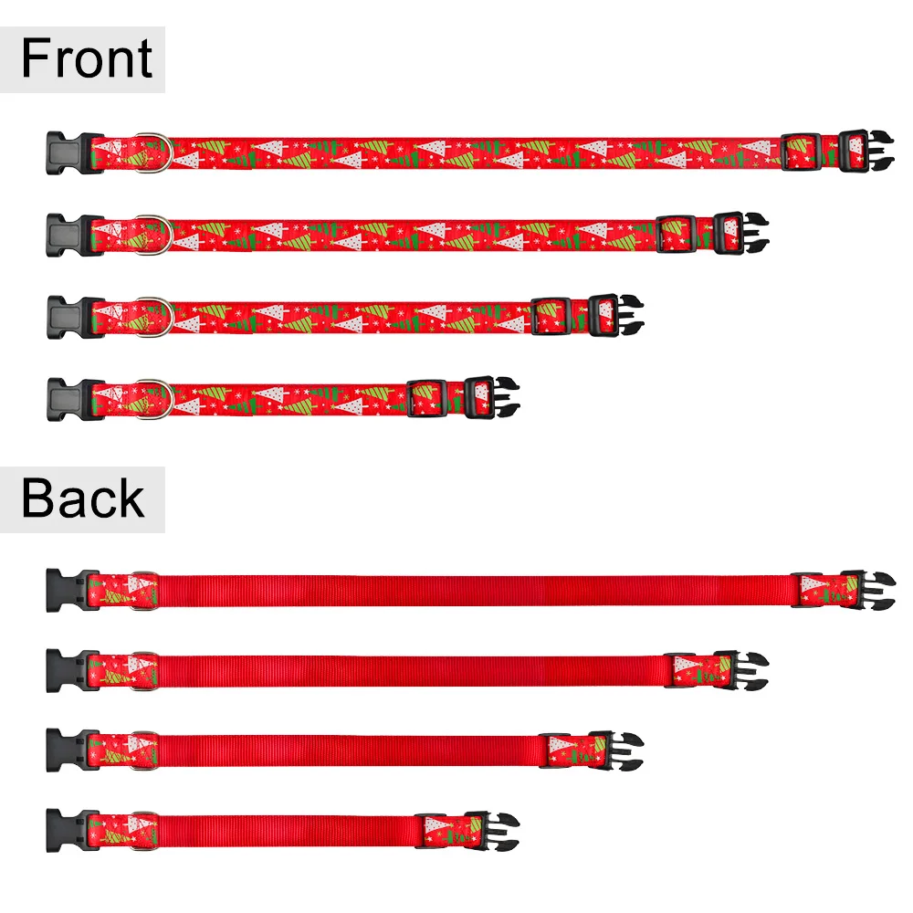 Маленький Средний Большой Ошейник для рождественской собаки регулируемый нейлоновый красный S-XL для питомца щенка