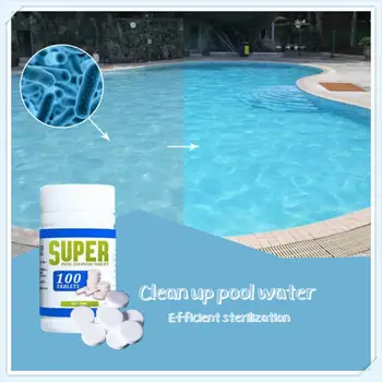 

100pcs Swimming Pool Cleaning Tables Magic Powerful Swimming Pool Tup Cleaning Purifier Multi Use Pool Cleaner Accessories Hot