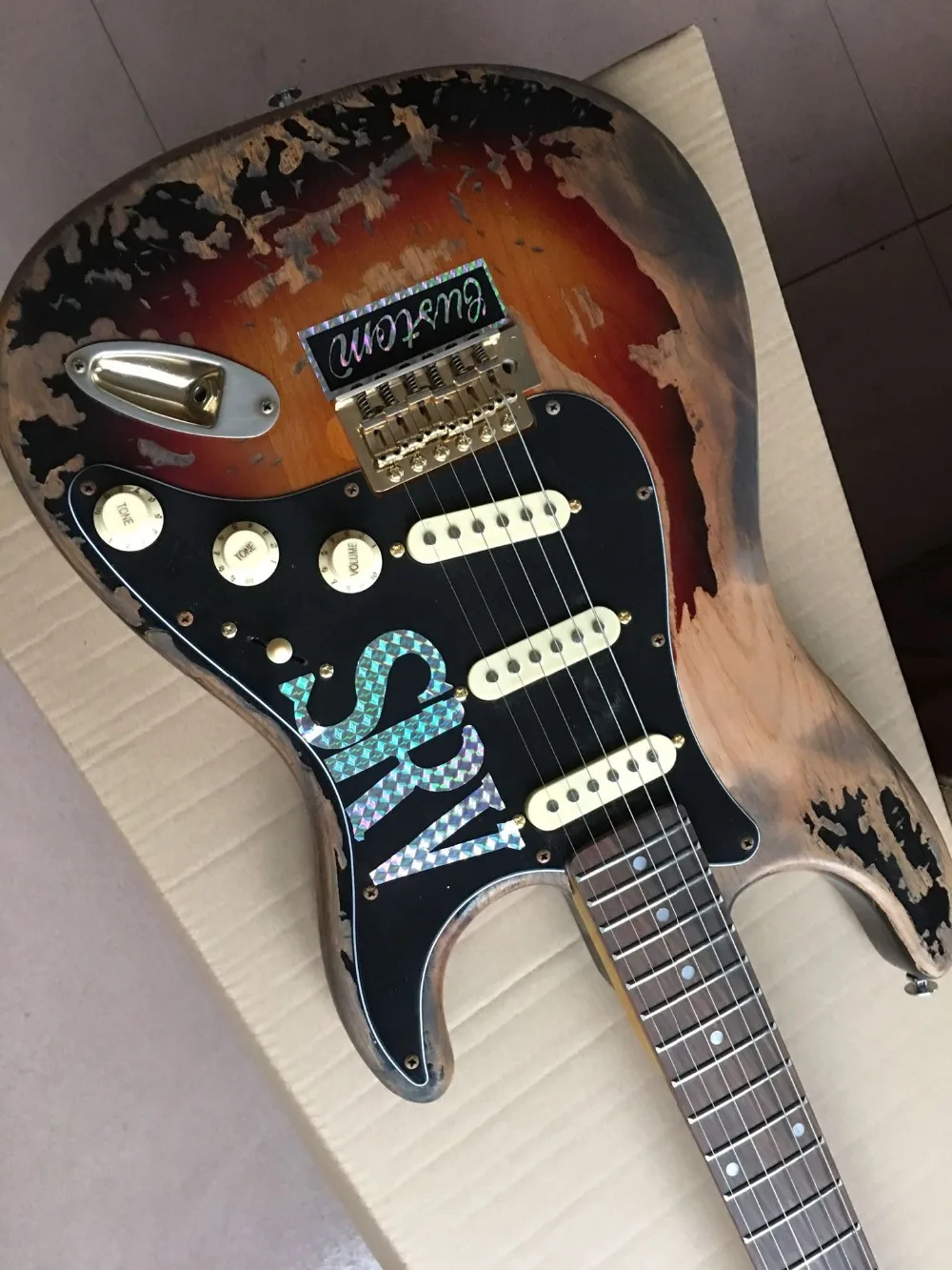 Электрогитара SRV Retro relics электрогитара, высокое качество пикапы гитара ra, 6 струн gitaar. Реальные фотографии