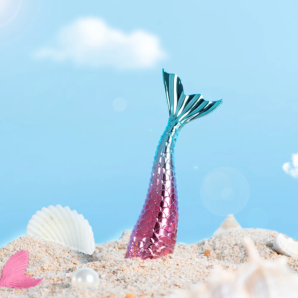 Mermaid Tail Lip Gloss and Balm Containers - Travel-Friendly Cosmetic Tubes