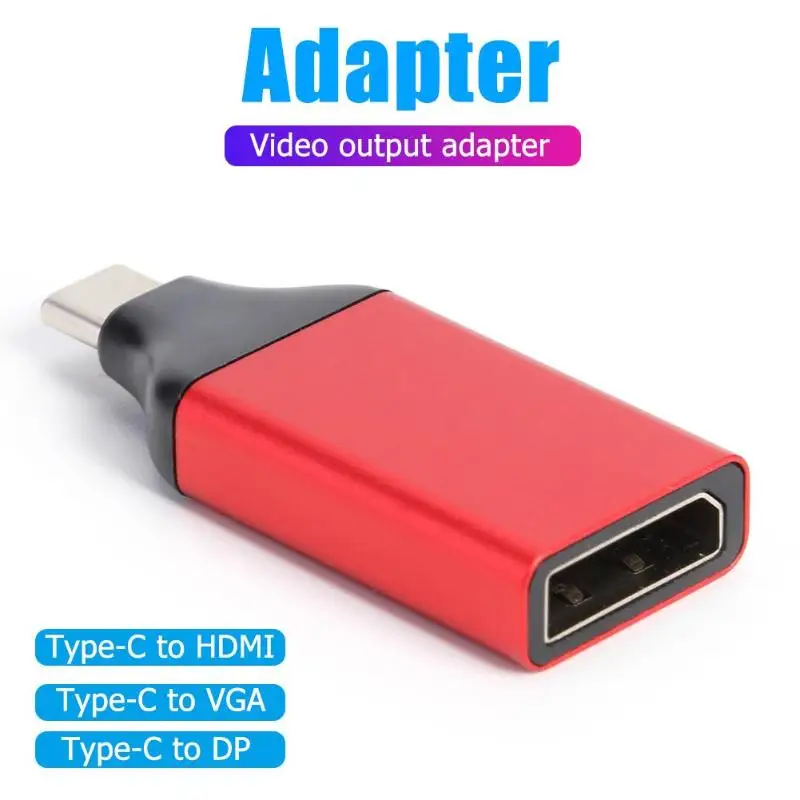 Алюминиевый USB 3,1 type C USB-C к HDMI/VGA/DP Видео Кабель-адаптер для портативных ПК samsung Galaxy S8/S8 Plus LG G5/LG V20