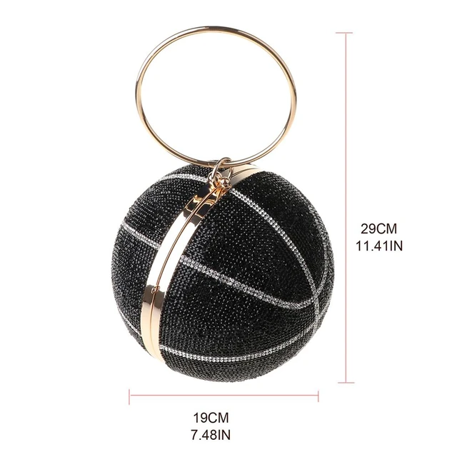 Luxury Basketball Diamond Party Evening Bag Purses and Handbag for Women  Ball Shape Shoulder Bag Clutch - AliExpress