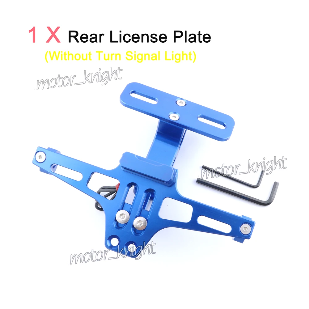 CNC рамка номерного знака Кронштейн светодиодный поворотник светильник для Yamaha YZF-R1 R1S R1M R6 R25 R15 R3 R125 XSR900 MT07 MT03 MT09 MT10 - Цвет: Without Turn Lights