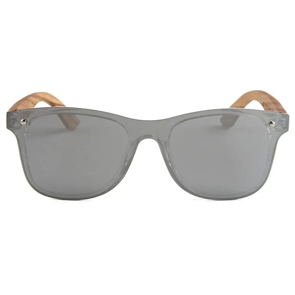 MC2 Multicolor Transparent Frame Sunglasses 1501 Fashion Tide Wooden Feet Glasses Colorful Reflective Polarizer - Цвет: MC2