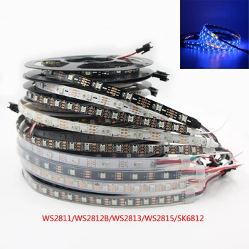 

WS2811 WS2813 WS2815 WS2812B ws2812 IC RGB SK6812 RGBW Led Strip Light 5050 SMD Addressable 30 60 144 LEDs IP30 65 67 1m 5m 5V