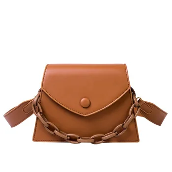

Chain Design Small PU Leather Crossbody Bags for Women New Summer Ladies' Shoulder Messenger Bag Female Luxury Handbags Flap Bag