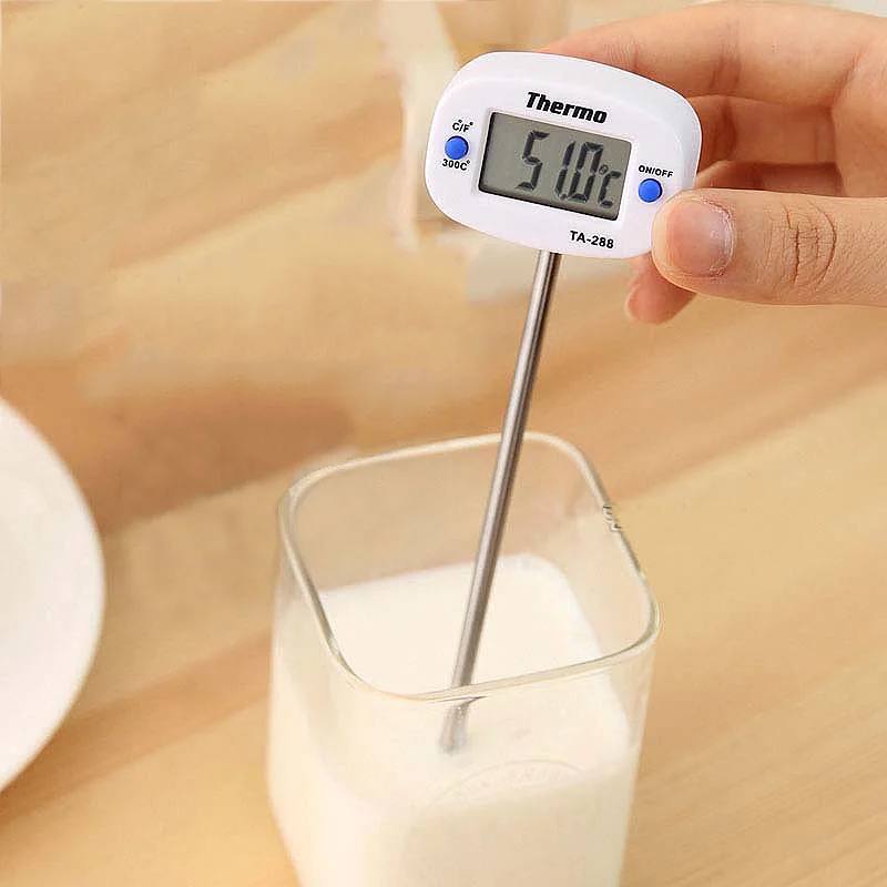 Электронные Термометры для детской ванны, цифровой зонд для детского молока из нержавеющей стали, кухонный датчик температуры масла для приготовления пищи, инструменты
