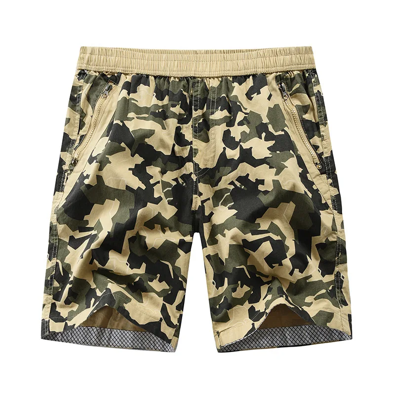 

Camouflage Summer Hombre Shorts Pants Trousers Pockets Knee length Fit Fashion Male 2020 Solid Street Dress Casual Mens
