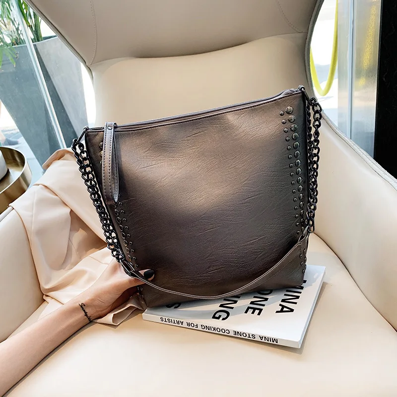 

Douyin Celebrity Style 2019 New Style Boston Bag Versatile Fashion a Chain INS Crossbody Bag Processing