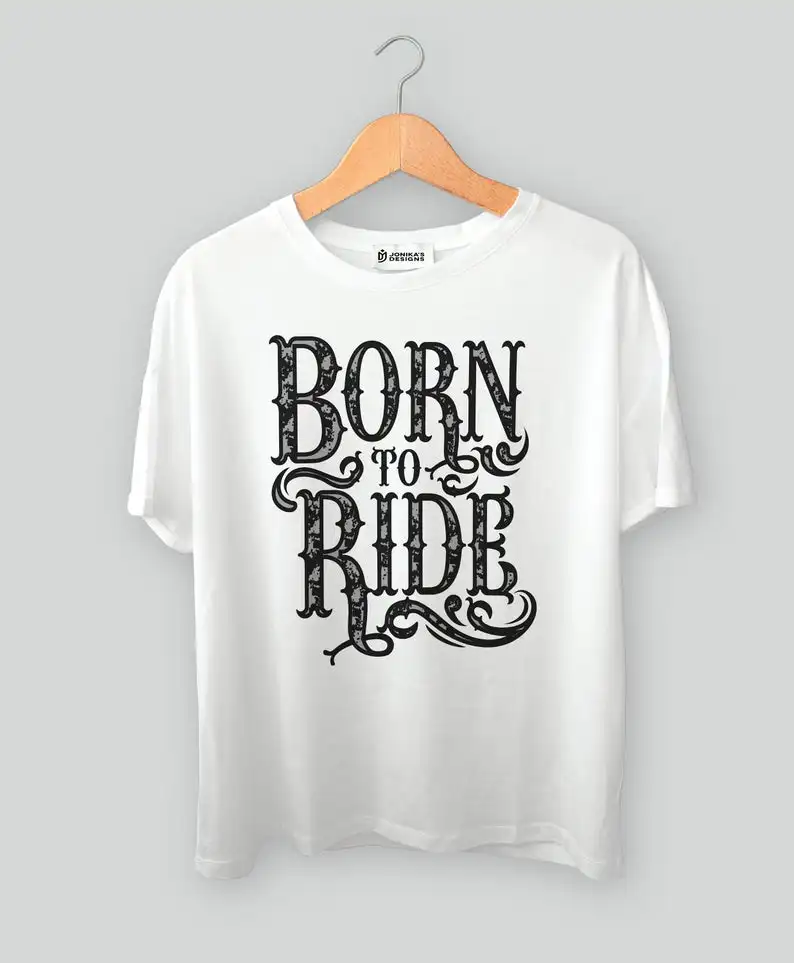 Надпись «Born To Ride» футболка в классическом стиле футболка winner Мужская брендовая одежда