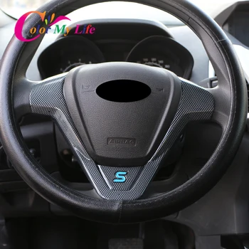

Updated Version Car Steering Wheel Covers Trim Sticker Car Refit Accessories for Ford Ecosport 2013 2014 2015 2016 2017