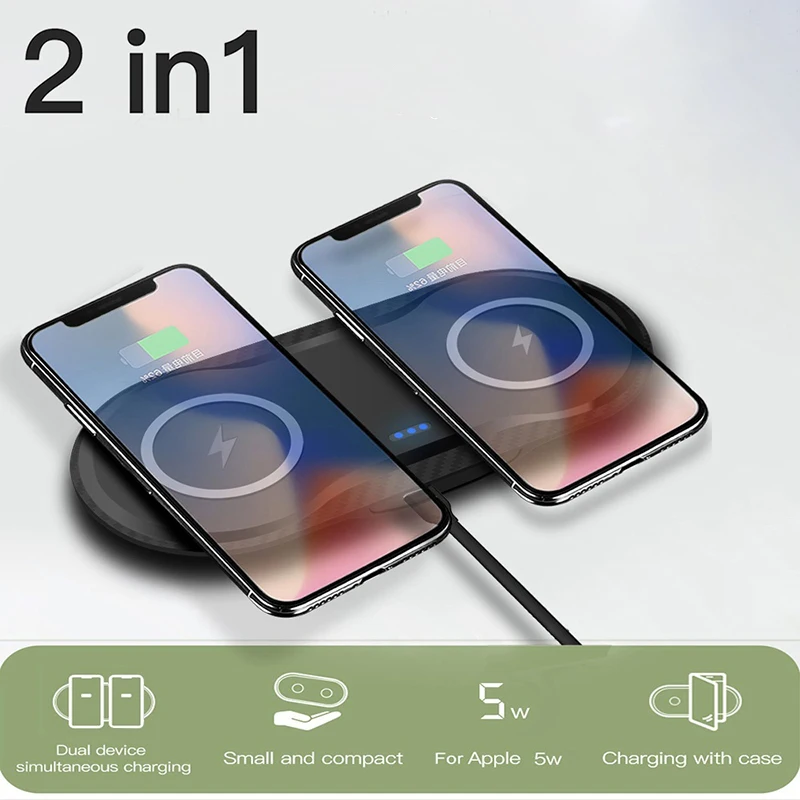 Carregador Sem Fio для Samsung Note 8 9 10 Plus Беспроводное зарядное устройство Chargeur для iPhone 11 Pro XS MAX XR 8 Plus 10W Dual Cargador