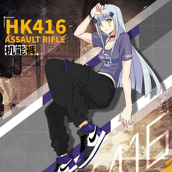 

Game Girls' Frontline 404 HK146 Theme Cosplay Casual Fashion Student Functional Pants Men Women Sport Black Long Trousers