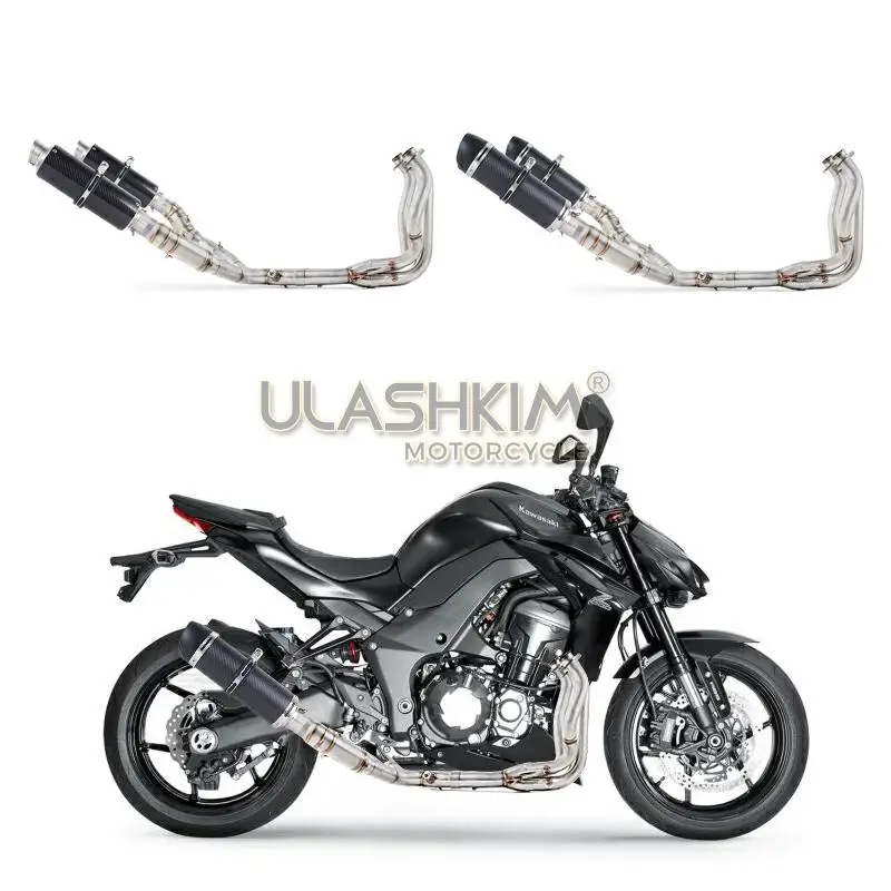 Полная выхлопная система мотоцикла без шнуровки для kawasaki Z1000 Z1000R Z1000J Ninja1000 2010- Модифицированная средняя Соединительная труба