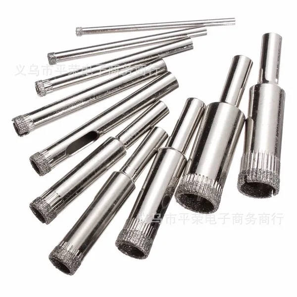 

10pcs 3-13M Diamond Glass Tapper Drill Bit Ceramics Marble Hole Opener Buddha Bead round Grinder 3-13M For Glass deep processing