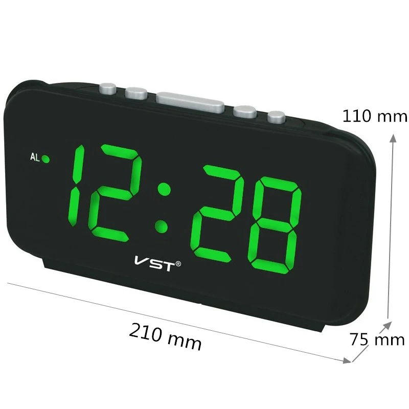 VST VST 806 Digital Led Alarm Clock Big Numbers Desk Clocks with EU