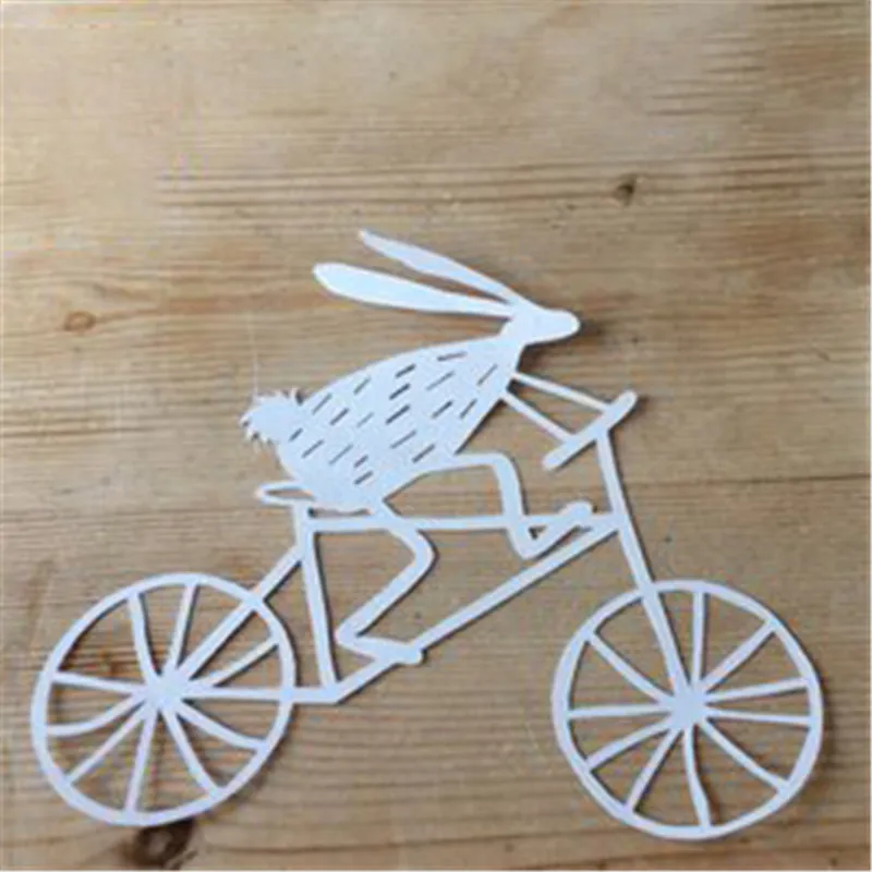 

DiyArts Rabbit Bicycle Metal Cutting Dies for Scrapbooking New 2019 Craft Die Cut Card Making Embossing Stencil