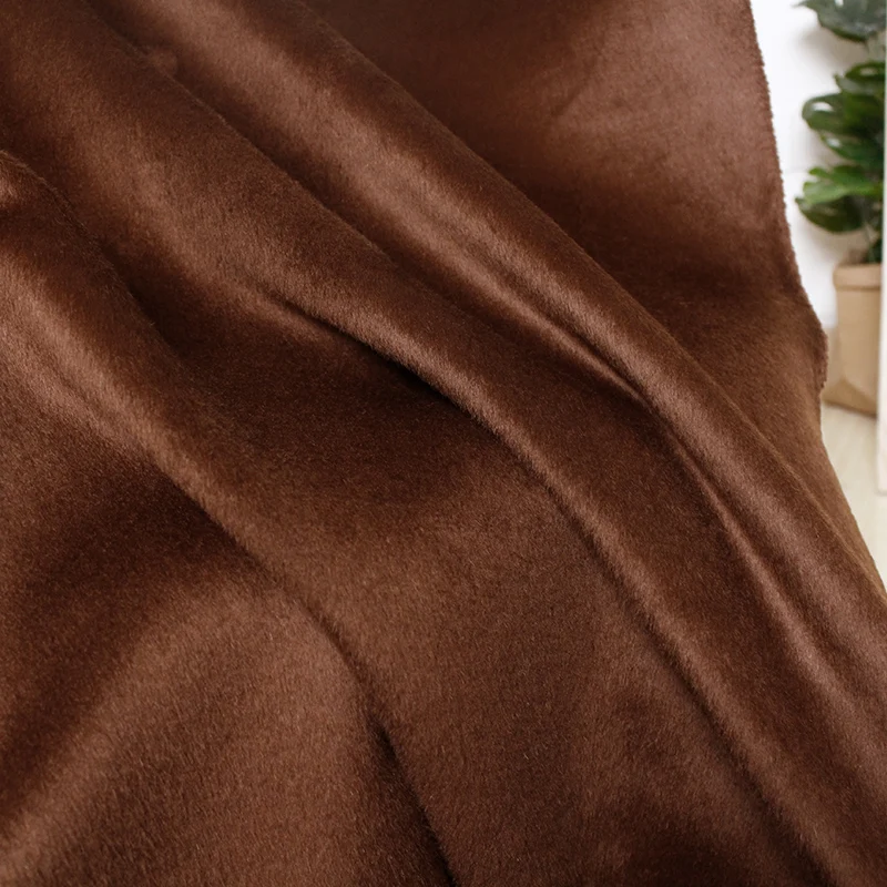 Ткань 850 г/м, двусторонняя, альпака, утолщенная, блестящая, Альпака и шерстяные материалы, зимнее пальто, одежда, ткань