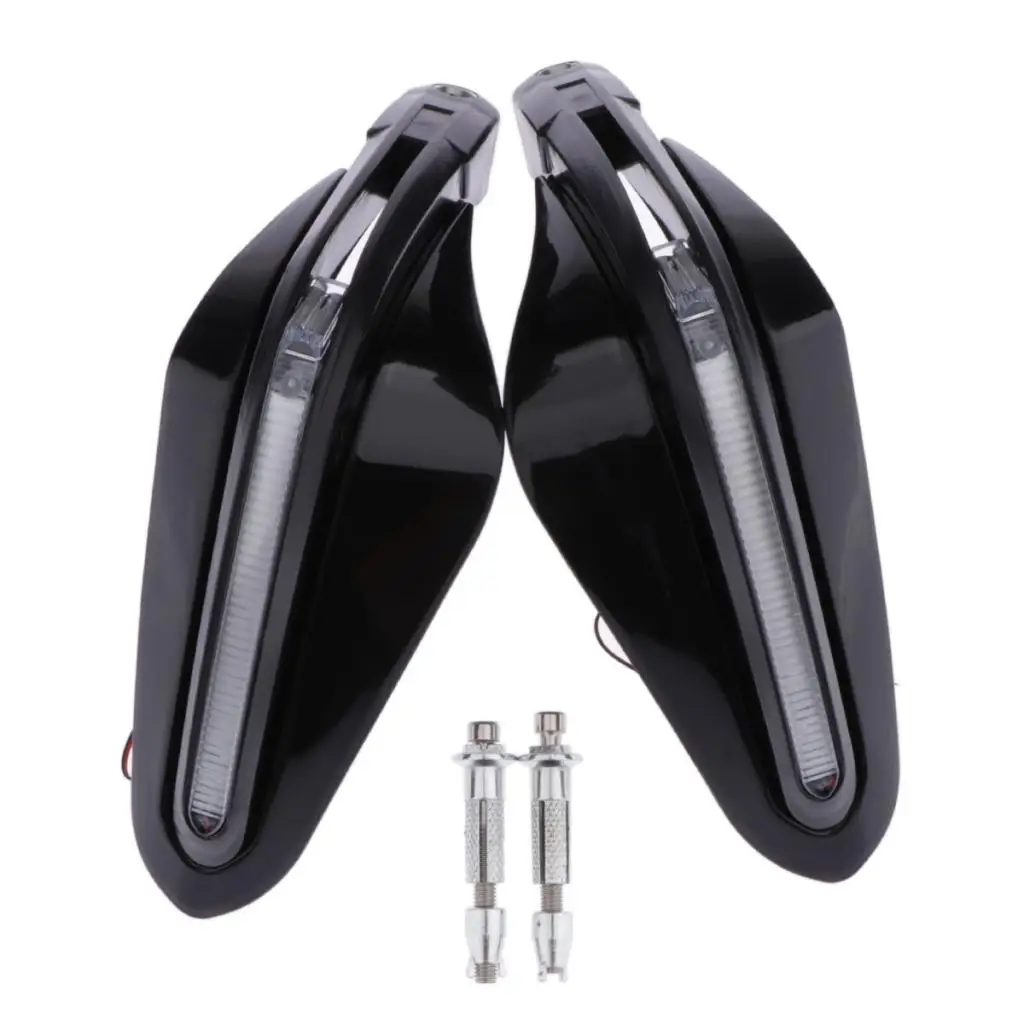 1 Pair Motorcycle Handlebar Hand Guards with LED Light Hand Guards Protectors for ATV Motocross Dirt Bike