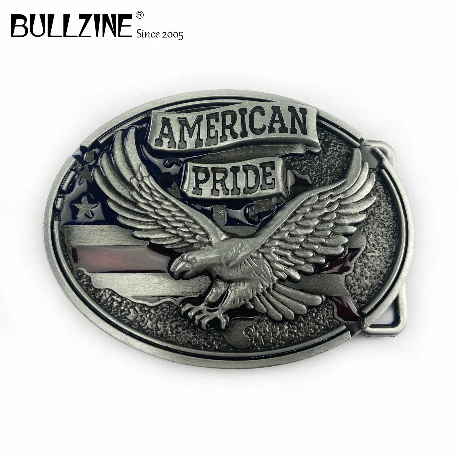 В Bullzine Американский Гордость орел пряжки ремня с оловянной отделкой FP-03339
