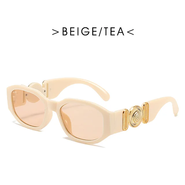 RBRARE Vintage Small Frame Sunglasses Women/men Luxury Brand Designer Vintage Gradient Sun Glasses Men Gradient Shades Glasses BeigeTea