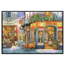 Geluk Hoek Patroon Borduurpakketten Gedrukt Stof Geteld Borduren Handwerken Set 11CT 14CT Diy Ambachten Home Decoratie