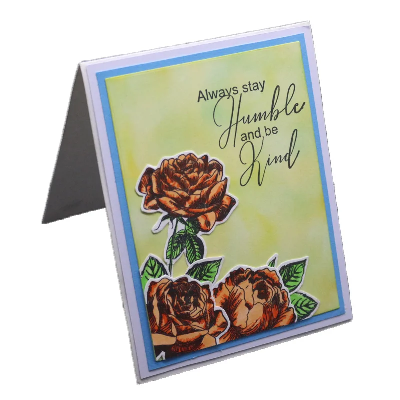 Rose Flower Clear Stamps Blossom Pattern Background Transparent Silicone Seals DIY Scrapbooking Photo Album Card Making | Дом и сад