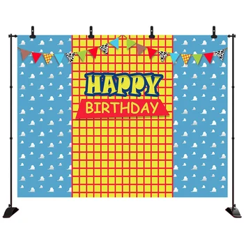 

Photo Background custom Toy Story Themed Cloud Children birthday banner Custom Photo Studio Backdrop