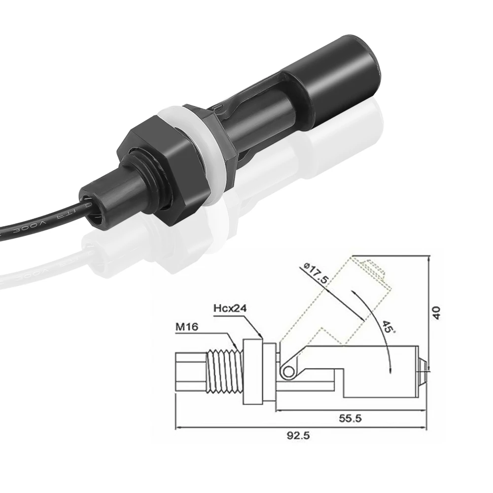 Датчик уровня воды и жидкости горизонтальный Поплавковый выключатель для