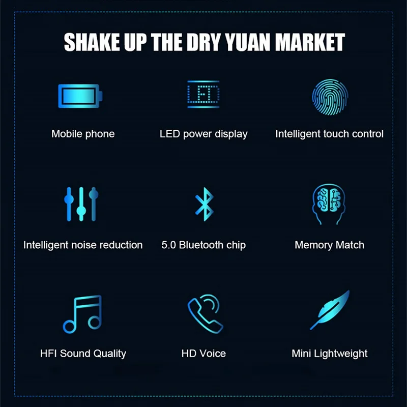 8D стерео с сенсорным управлением 5,0 TWS Bluetooth наушники беспроводные наушники для 2000 мАч Auriculares Bluetooth Inalambrico