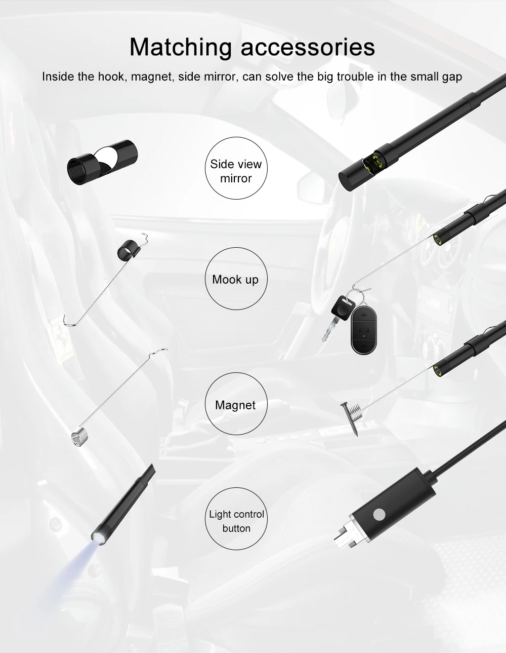 USB эндоскоп 2 в 1 USB и Micro USB змея трубка и USB бороскоп Endoscopio 7 мм инспекция микро камера для ПК смартфон