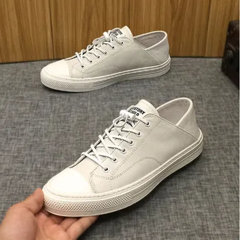 

Men's casual shoes small white shoes men's flat shoes leather breathable flat shoes men's sports shoes men's leather shoes