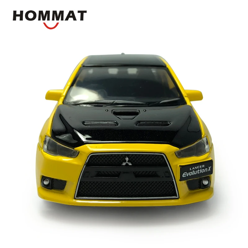 HOMMAT 1:32 Mitsubishi Lancer Evolution 10 с черной крышей справа, металлический сплав, литые игрушки, модели автомобилей, игрушки для детей