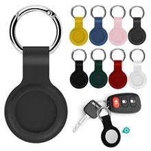 For Apple Airtags Liquid Silicone TPU Protective Sleeve For Apple Locator Tracker Anti-Lost Device Keychain Protector Cover Case