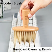 Wood Keyboard Cleaner Soft Brush Mechanical Keyboard Keycaps Dust Cleaning Tools Desktop Computer Screen Corner Wooden Remover