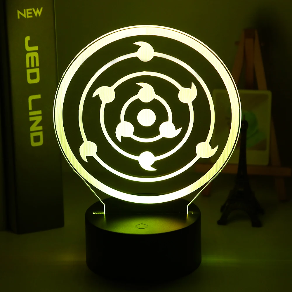 Японский аниме Наруто Rinnegan Sharingan крутой детский Ночной светильник светодиодный
