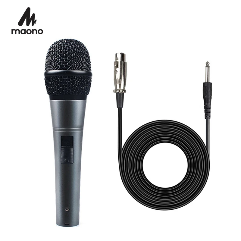 Cena MAONO K04 profesjonalny mikrofon dynamiczny wokalny przewodowy mikrofon z XLR przewód plug i grać mikrofon do etap Karaoke KTV