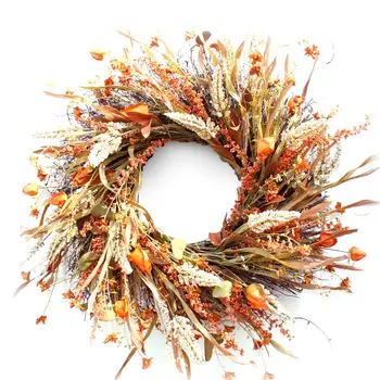 

Christmas Decoration Rattan Wreath Garland DIY Crafts Hanging Decor Home Door Wedding Wreath Christmas Party Gift Ornaments