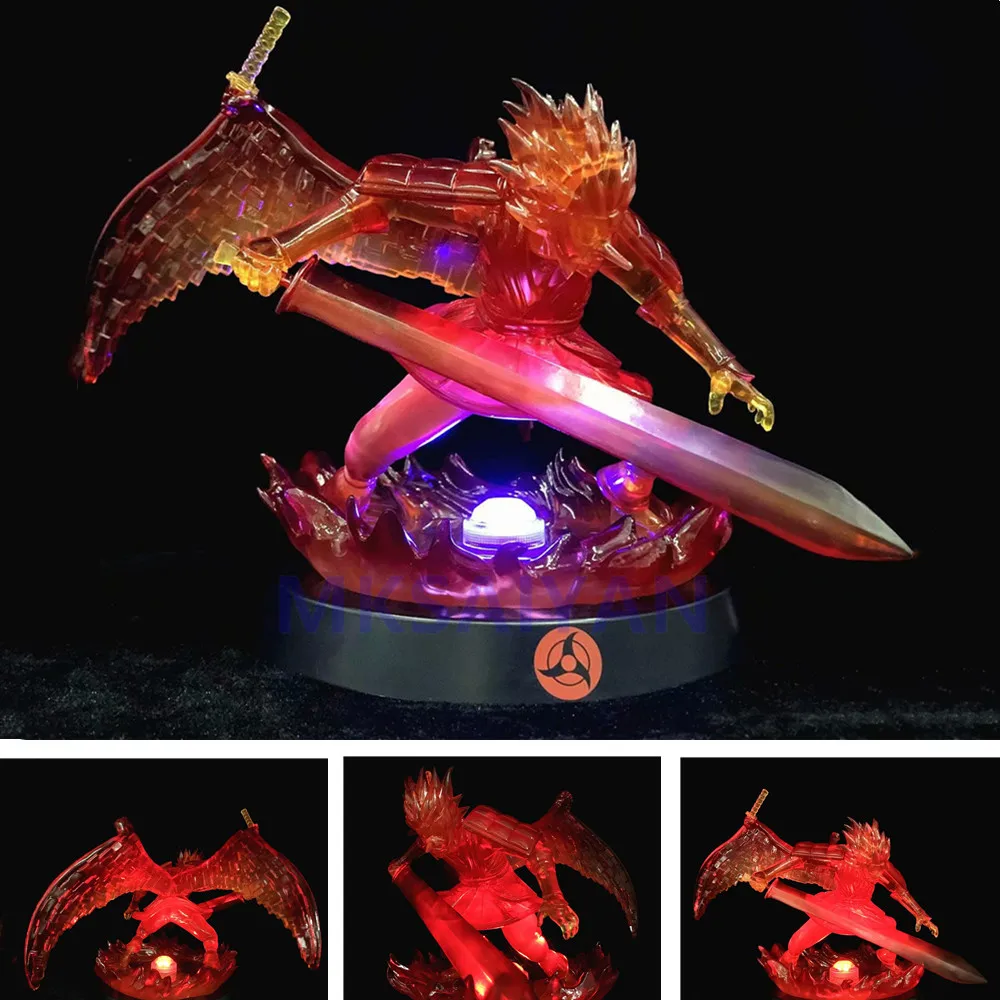 

Anime Figures Naruto Susanoo Tempestuous God of Valour Action Figurals Night Light Shippuden Color Changing Figurine Model Toys