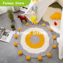 Детские игровые коврики для малышей, ковровое покрытие для ползания, ковровое покрытие для пола, одеяло, тканый коврик для игры, декор детской комнаты 80 см