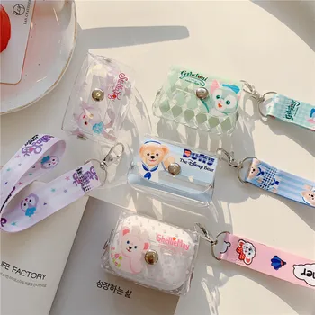 

Cartoon Duffy Shellie May strap TPU Case For Airpods pro Accessories Bluetooth Wireless Earphone Duffy Bear Protective Cover