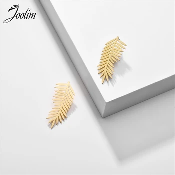 

Joolim Gold Color Leaf Stud Earring Dangle Earring Drop Earring