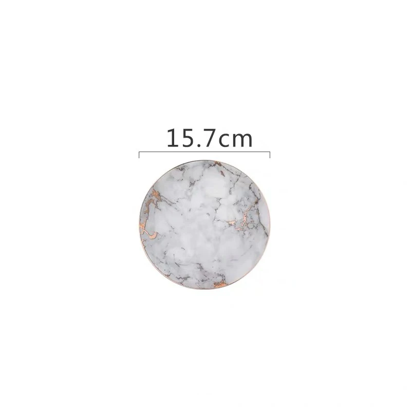 6 inch light gray Европейский стиль керамические Пномпень мраморный узор обеденные тарелки фарфоровая десертная тарелка Стейк Салат закуски торт тарелки Посуда - Цвет: 6 inch light gray