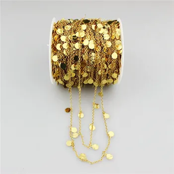 

50m 1 roll/lot New design good plating rosary chain,50m per roll copper rosary chain,handmade diy necklace jewelry accessories