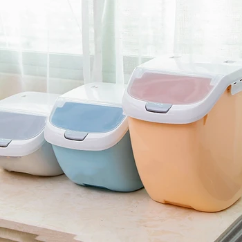 

Moisture-Proof Rice Storage Box Flour Container Sealed Large Capacity Grain Kitchen Rice Storage Box Flip Cover